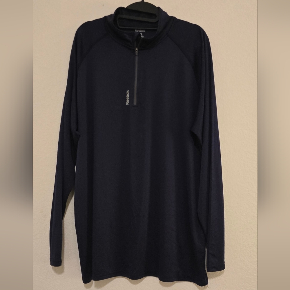Reebok Navy Blue Quarter-Zip Pullover 2XL